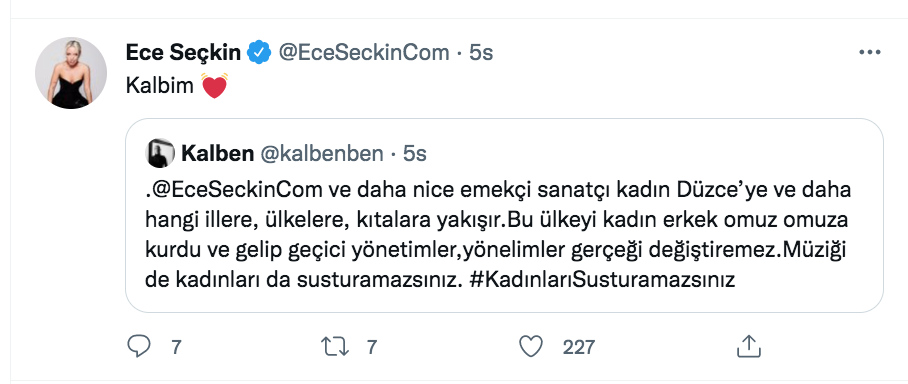 kalben den birol sahin in ece seckin aciklamasina tepki 